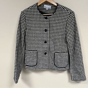 Elliot Lauren cropped houndstooth blazer Sz M